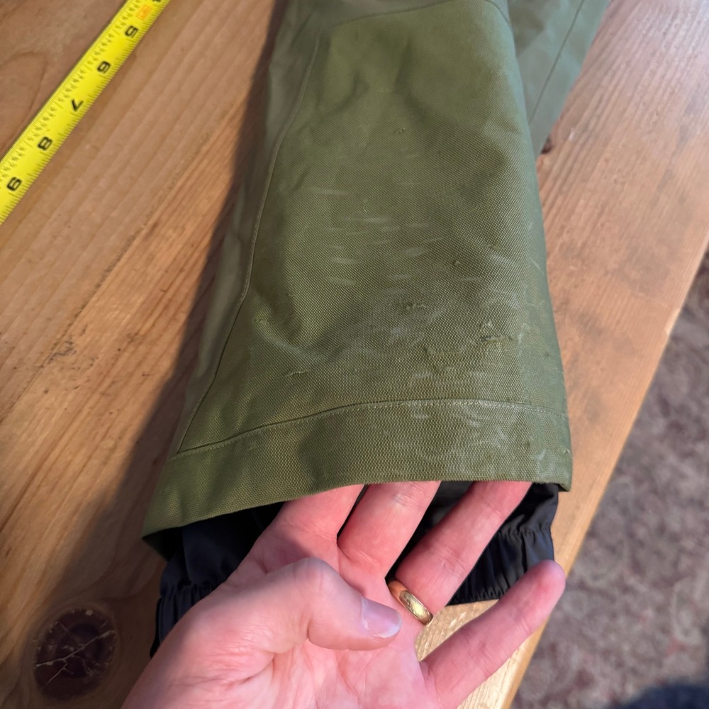 Patagonia Snowshot Ski Pants Mens Medium Olive Green Waterproof RECCO 30689 FA21 - Picture 10 of 12